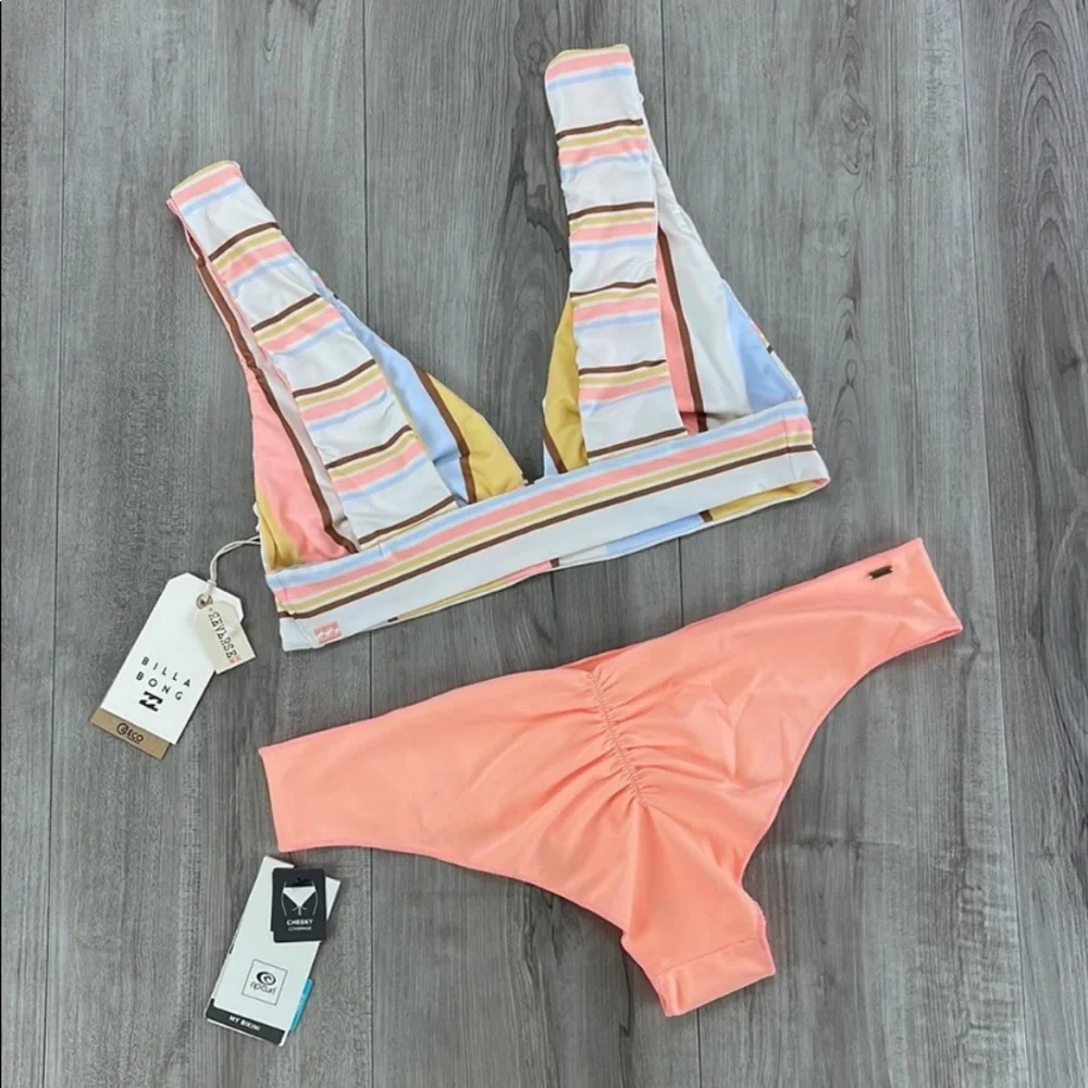 ☀️BILLABONG☀️ RIP CURL☀️FEELING SUNNY PLUNGE CLASSIC SURF CHEEKY PANT - Picture 8 of 16